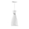 Maxim Lighting Carillon 1-Light Elongated Mini Pendant, White/Satin Brass 11301WTSBR - alternate 1